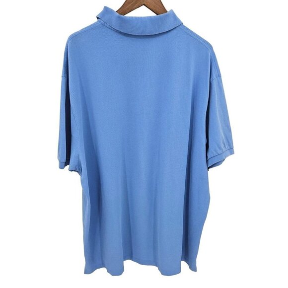 Polo Ralph Lauren Mens Polo Sz 3X B Big Blue Embroidered Horse Work Golf Office - Picture 4 of 12